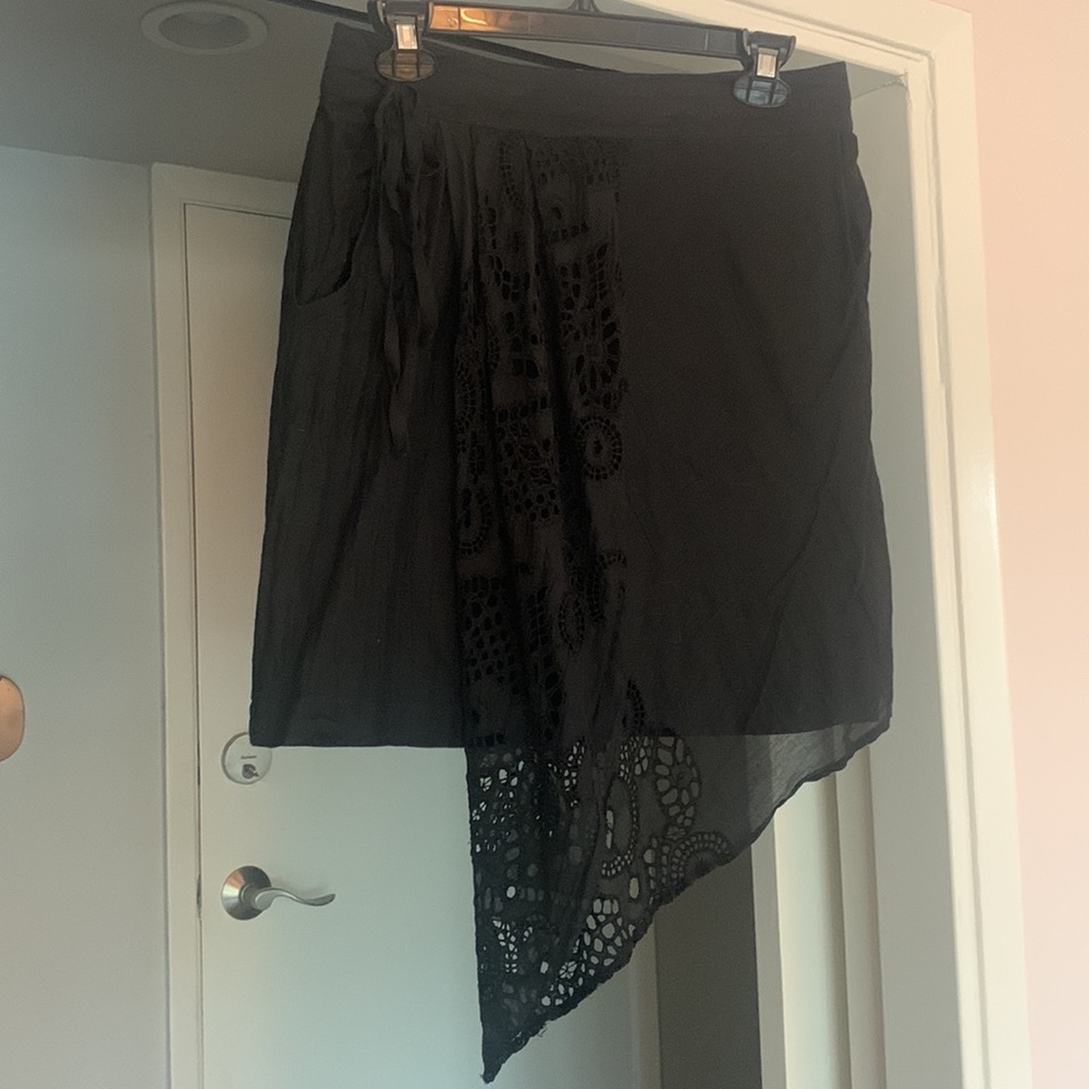 Leifnotes for Anthropologie Asymmetrical Handkerchief Skirt w Pockets Size 4
